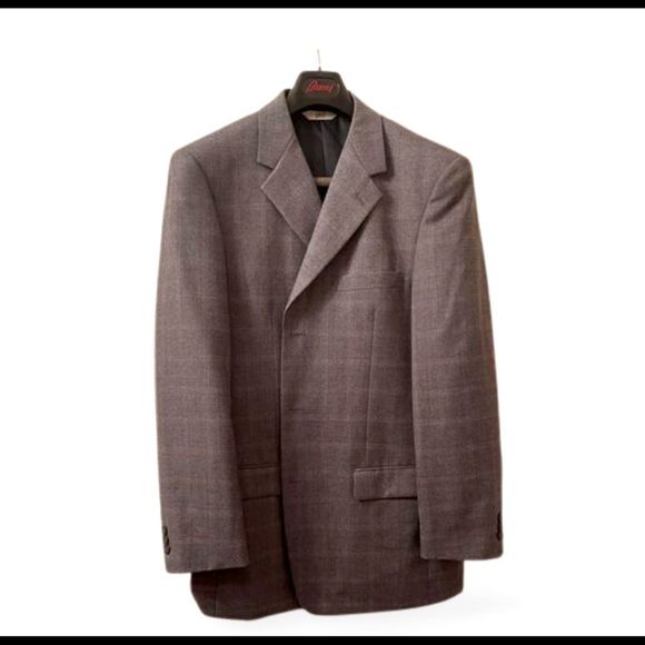 Versini Grey Sportcoat | Grey Plaid | Size 40R | 3 Button - Picture 1 of 6